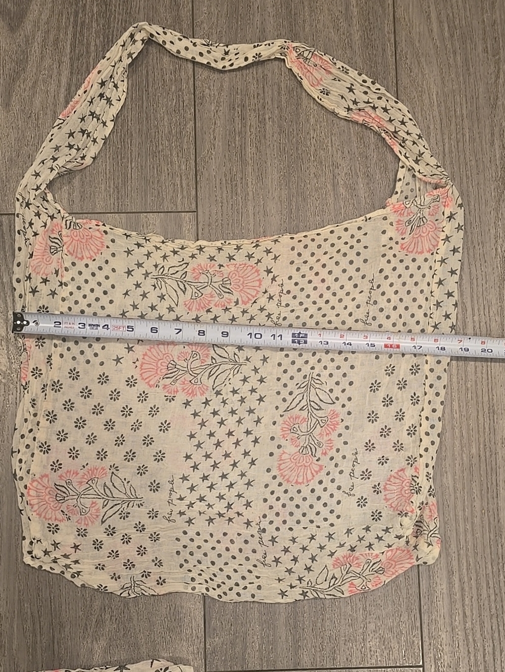 Free People Floral Patchwork Cream and Pink Shear 3 Set Boho Style bags. - Picture 8 of 14
